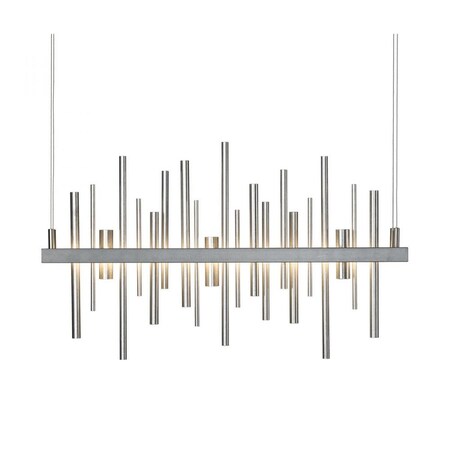 Hubbardton Forge Cityscape Pendant, 1-Light, LED, Sterling, 5.3"W (139725-LED-STND-85-82 5D9TT6) 139725-LED-STND-85-82